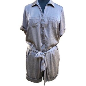 Neutral Satin Finish Romper by Apt 9.